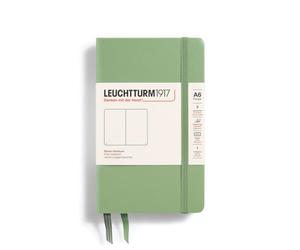 LEUCHTTURM1917 363943 Libreta Pocket (A6) 90 x 150 mm, Tapa Dura, 187 páginas numeradas, Sage, Lisa