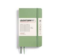 LEUCHTTURM1917 363951 Libreta Pocket (A6) 90 x 150 mm, Tapa Blanda, 123 páginas numeradas, Sage, Lineas