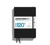 LEUCHTTURM1917 364424 - Cuaderno (A5), 120 g/m², tapa dura, 203 páginas numeradas, color negro
