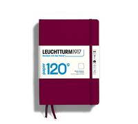 LEUCHTTURM1917 364425 Libreta de notas Medium (A5), EDITION 120, Tapas duras, 203 páginas numeradas, Port Red, Lisa