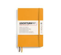LEUCHTTURM1917 365641 Libreta Paperback (B6+) 125 x 190 mm, Tapa Blanda, 123 páginas numeradas, Rising Sun, Lineas