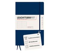 LEUCHTTURM1917 366178 Libreta Composition (B5) 178 x 254 mm, Tapa Dura, 219 páginas numeradas, Azúl Marino, Puntos
