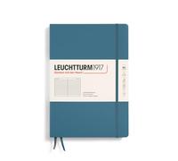 LEUCHTTURM1917 366182 Libreta Composition (B5) 178 x 254 mm, Tapa Dura, 219 páginas numeradas, Stone Blue, Lineas