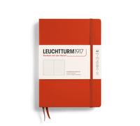 LEUCHTTURM1917 367251 Libreta Medium (A5) 145 x 210 mm, Tapa Dura, 251 páginas numeradas, Fox Red, Puntos
