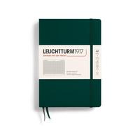 LEUCHTTURM1917 367257 Libreta Medium (A5) 145 x 210 mm, Tapa Dura, 251 páginas numeradas, Forest Green, Cuadriculada