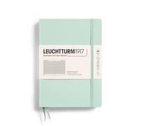 LEUCHTTURM1917 367261 Libreta Medium (A5) 145 x 210 mm, Tapa Dura, 251 páginas numeradas, Mint Green, Cuadriculada