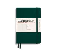LEUCHTTURM1917 367269 Libreta Medium (A5) 145 x 210 mm, Tapa Blanda, 123 páginas numeradas, Forest Green, Puntos