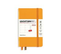 LEUCHTTURM1917 367632 Agenda semanal Pocket A6 2024, 12 meses, Rising Sun, Inglés