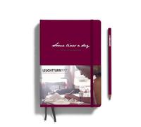 LEUCHTTURM1917 368169 Some Lines A Day, Libro de 5 años, Medium A5, Tapa Dura, 5 years Memories, Port Red