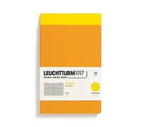 LEUCHTTURM1917 368179 Jottbook Doble (A5 Medium), 59 páginas numeradas, Lineas, Limón & Rising Sun, en paquete doble