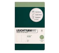 LEUCHTTURM1917 368180 Jottbook Doble (A5 Medium), 59 páginas numeradas, Lisa, Sage & Forest Green, en paquete doble