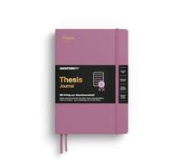 LEUCHTTURM1917 369202 Thesis Journal Medium (A5), tapa dura, rosa empolvado, alemán - Perfecto para trabajos académicos y tesis