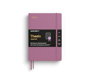 LEUCHTTURM1917 369202 Thesis Journal Medium (A5), tapa dura, rosa empolvado, alemán - Perfecto para trabajos académicos y tesis