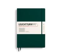 LEUCHTTURM1917 370266 Libreta Master Classic (A4+) 225 x 315 mm, Tapa Dura, 235 páginas numeradas, Forest Green, Cuadriculada