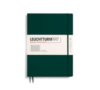 LEUCHTTURM1917 370274 Libreta Master Slim (A4+) 225 x 315 mm, Tapa Dura, 123 páginas numeradas, Forest Green, Cuadriculada