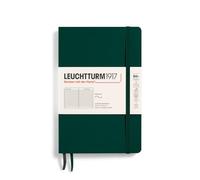LEUCHTTURM1917 370319 - Cuaderno Paperback (B6+), tapa blanda, 123 páginas numeradas, Forest Green, rayado
