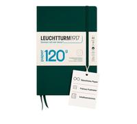 LEUCHTTURM1917 370341 Libreta de notas Medium (A5), EDITION 120, Tapas duras, 203 páginas numeradas, Forest Green, Puntos