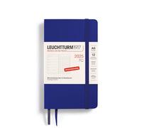 LEUCHTTURM1917 370534 Agenda semanal y cuaderno 2025, bolsillo A6, tapa blanda, planificador de 12 meses, 80 g, a rayas, tinta
