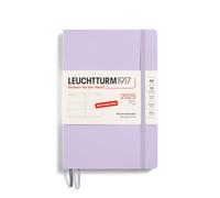 LEUCHTTURM1917 370564 Agenda semanal 2025, tamaño mediano A5, tapa blanda, planificador de 12 meses, 80 g, a rayas, color morado