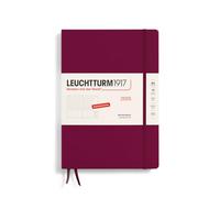 LEUCHTTURM1917 370582 Composition (B5) 2025 - Planificador semanal (versión alemana), color rojo