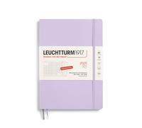 LEUCHTTURM1917 370602 - Planificador mensual y cuaderno 2025, composición B5, tapa blanda, 16 meses, 80 g, a rayas, color morado