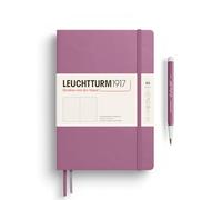 LEUCHTTURM1917 372185 Libreta Medium (A5) 145 x 210 mm, Tapa Dura, 251 páginas numeradas, Dusty Rose, Puntos