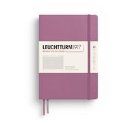 LEUCHTTURM1917 372187 Libreta Medium (A5) 145 x 210 mm, Tapa Dura, 251 páginas numeradas, Dusty Rose, Cuadriculada