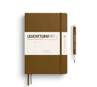 LEUCHTTURM1917 372196 Libreta Medium (A5) 145 x 210 mm, Tapa Dura, 251 páginas numeradas, Spice Brown, Lisa