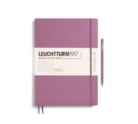 LEUCHTTURM1917 372338 Libreta Master Slim (A4+) 225 x 315 mm, Tapa Dura, 123 páginas numeradas, Dusty Rose, Puntos