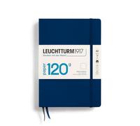 LEUCHTTURM1917 372382 Notizbuch Medium A5, 120g Edition, Hardcover Schreibbuch, 203 nummerierte Seiten, Marine, blanko
