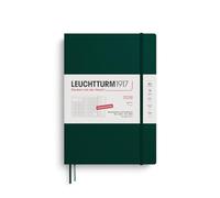 LEUCHTTURM1917 372607 Planificador mensual y cuaderno Composición (B5) 2026, 16 meses (01 de noviembre de 2025-28 de febrero de 2027), tapa blanda, verde bosque, Deutsc