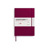 LEUCHTTURM1917 372641 agenda semanal y cuaderno de notas Master (A4+) 2026, Port Red, Inglés