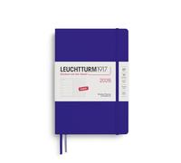 LEUCHTTURM1917 372705 agenda semanal y cuaderno de notas Dotted Medium (A5) 2026, Ink, Inglés
