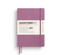 LEUCHTTURM1917 372923 Cuaderno 411 mediano (A5), tapa dura, 411 páginas numeradas, Dusty Rose, rayado, más pensamientos, más ideas, más recuerdos, más páginas