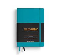 LEUCHTTURM1917 373022 Bullet Journal Edition 2, mediano (A5), tapa dura, 206 páginas numeradas, turquesa25, punteado