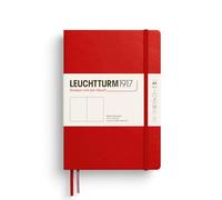 Leuchtturm1917 373976 - Cuaderno de tamaño mediano A5, libro de escritura de tapa dura, 251 páginas numeradas, color cereza, en blanco