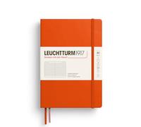 LEUCHTTURM1917 373983 - Cuaderno de tamaño mediano A5, libro de escritura de tapa dura, 251 páginas numeradas, a rayas, color calabaza