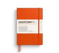LEUCHTTURM1917 373984 Cuaderno Medium A5, tapa dura, 251 páginas numeradas, Pumpkin, cuadriculado