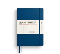 Leuchtturm1917 373990 - Cuaderno tamaño mediano A5, libro de escritura de tapa dura, 251 páginas numeradas, color índigo, diseño de lunares