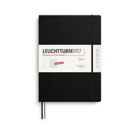 LEUCHTTURM1917 Agenda semanal 2027 A4 + (maestro) con cuaderno - agenda alemana, negro, enero a diciembre 2027, vista semanal izquierda + página de notas a la derecha