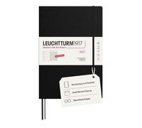 LEUCHTTURM1917 Agenda semanal 2027 A4 + (maestro) con cuaderno - agenda alemana, negro, enero a diciembre 2027, vista semanal izquierda + página de notas a la derecha