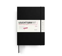 LEUCHTTURM1917 Agenda semanal 2027 A4+ (Master) - alemán, negro, 315 x 225 mm, enero-diciembre (12 meses), vista semanal con cuadrícula de horas 7:00 - 22:00 por columna, tapa dura, papel de 100 g/m²