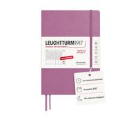 LEUCHTTURM1917 Agenda semanal 2027 mediana (A5) - alemán, rosa polvoriento, 210 x 145 mm, enero-diciembre (12 meses), diseño semanal con división horaria de 7:00 a 22:00 por columna, tapa dura