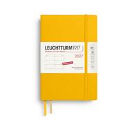 LEUCHTTURM1917 Agenda semanal 2027 Paperback (B6+) - Alemán, girasol, tapa dura, 12 meses - enero-diciembre 2027, 1 semana por página doble, papel de 80 g/m² con alta compatibilidad con la tinta
