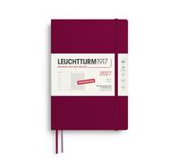 LEUCHTTURM1917 Agenda semanal 2027 tamaño mediano (A5) con cuaderno - Agenda alemana, tapa blanda, enero a diciembre de 2027, vista semanal izquierda + página de notas a la derecha