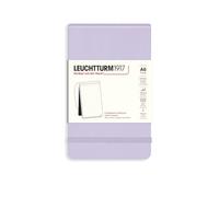 LEUCHTTURM1917 Bloc de notas Pocket (A6), Lilac, Tapa dura, Dotted | 184 páginas numeradas, hojas perforadas, cosido a hilo, goma elástica, índice, libre de ácido