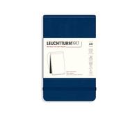 LEUCHTTURM1917 Bloc de notas Pocket (A6), Tapa dura, Azul marino, Sin rayas | 184 páginas numeradas, cosido a hilo, hojas perforadas, libre de ácido, goma elástica