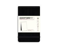 LEUCHTTURM1917 Bloc de notas Pocket A6, Tapa dura, Punteado, Negro, Dotted | 184 páginas numeradas, hojas perforadas, cosido a hilo, índice, papel 80 g/m², libre de ácido