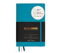 LEUCHTTURM1917 Bullet Journal Edition 2, A5, Tapa dura, Turquoise25 | 206 páginas numeradas, papel 120 g/m², incl. set de pegatinas & Pocket Guide, 3 marcapáginas, cosido a hilo