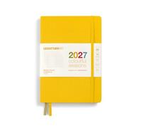 LEUCHTTURM1917 Calendario semanal y cuaderno Dotted Medium (A5) 2027, Colourful Seasonsamarillo, inglés, tapa dura, resumen del calendario 2026/2027/2028, vista general de planificación 01.27-12.28